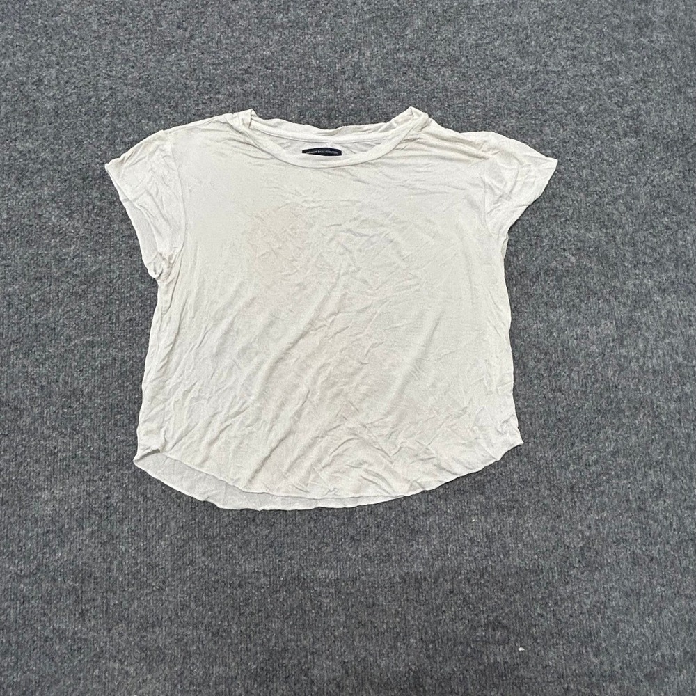 American Eagle T-Shirt Womens Size XS White Relaxed Fit Soft Basic Casual Tee